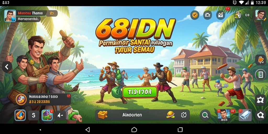 Tampilan gameplay 68IDN yang ceria dan menarik.