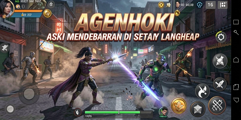 Tampilan aksi mendebarkan dalam AGENHOKI saat pertempuran.