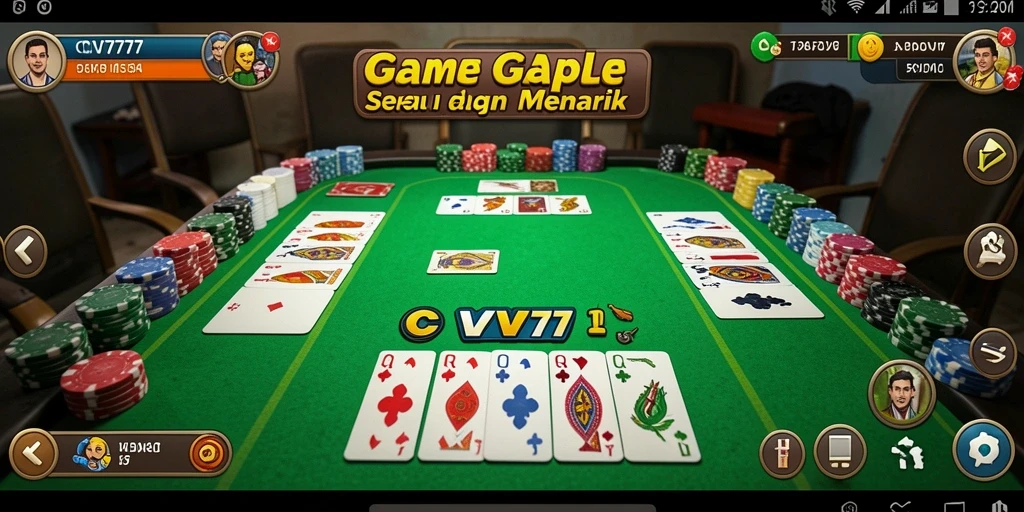 Tampilan gameplay seru dan menantang dalam game Gaple.