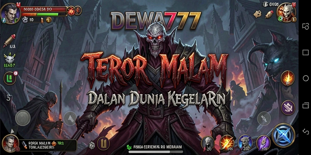Screenshot gameplay DEWA777 menampilkan suasana menyeramkan dan mencekam.
