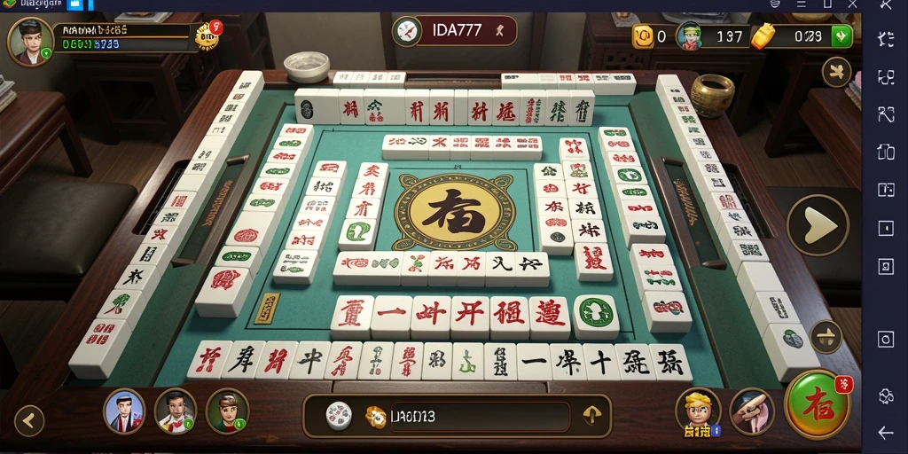 Screenshot menunjukkan gameplay Mahjong yang menarik dan penuh warna.