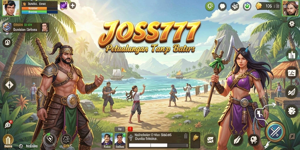 Screenshot gameplay JOSS777 yang menunjukkan petualangan seru di dunia terbuka.