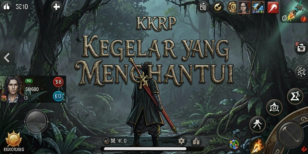 Tampilan gameplay KKRP dengan suasana mencekam dan makhluk menyeramkan.