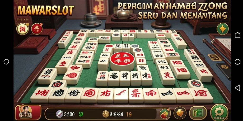 Tangkapan layar utama MAWARSLOT dengan gameplay Mahjong yang menarik.