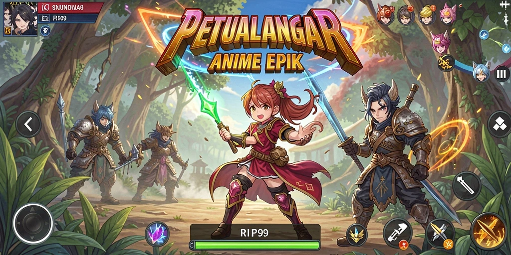 Gameplay RP99 dengan karakter Anime yang menarik dan dinamis.