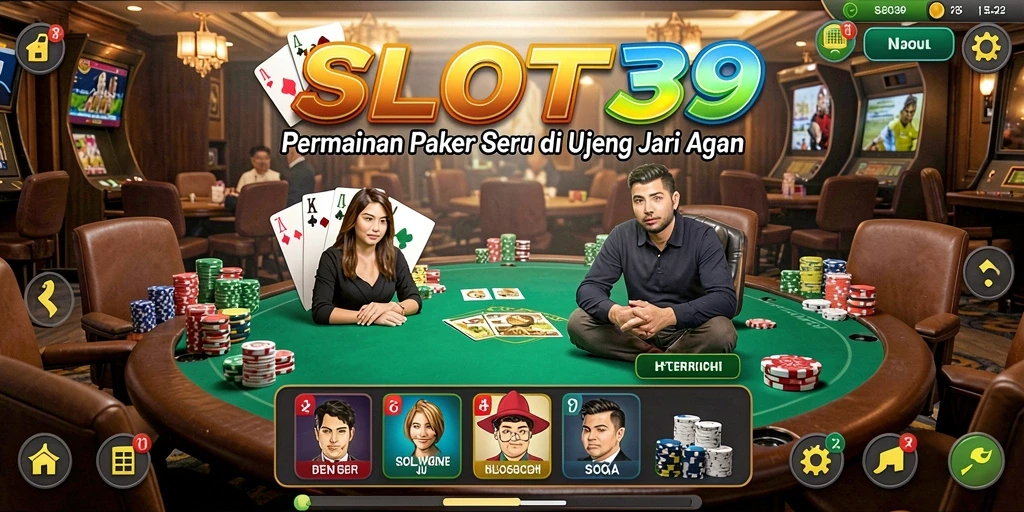 Tampilan gameplay seru dalam permainan Poker SLOT39.