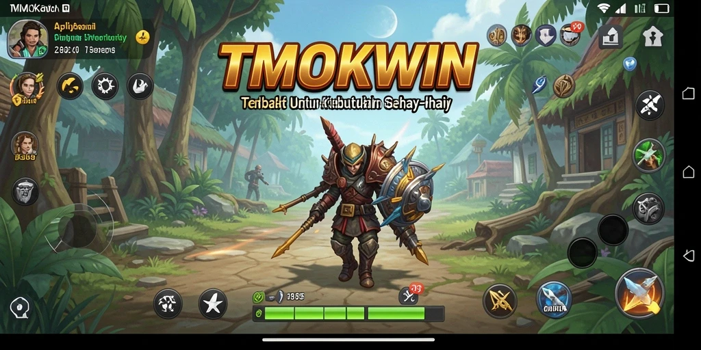Tampilan menarik dari aplikasi TMOKWIN dengan fitur utility praktis.