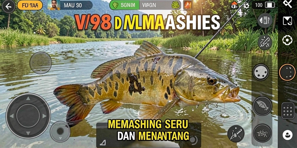 Tangkapan ikan yang mengesankan dalam gameplay V98.